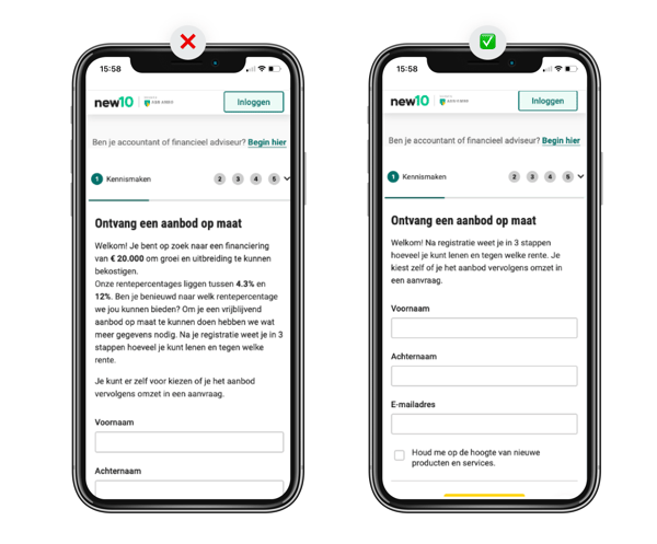 B-testen mobiel B-testen mobiel