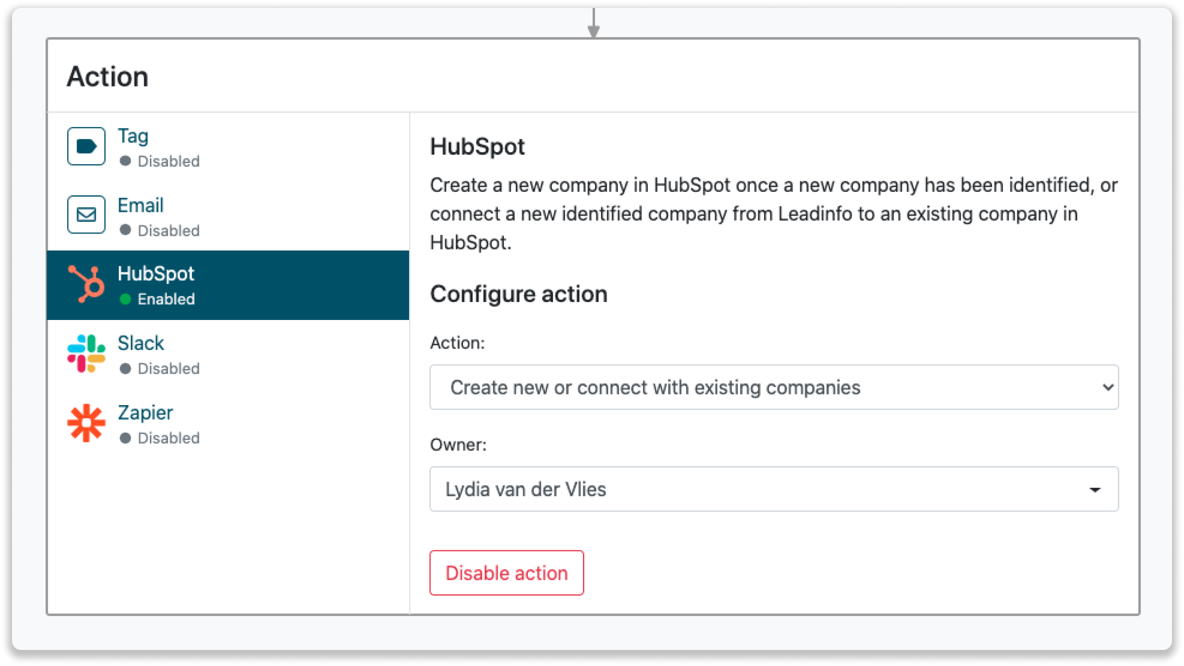 Leadinfo screenshot